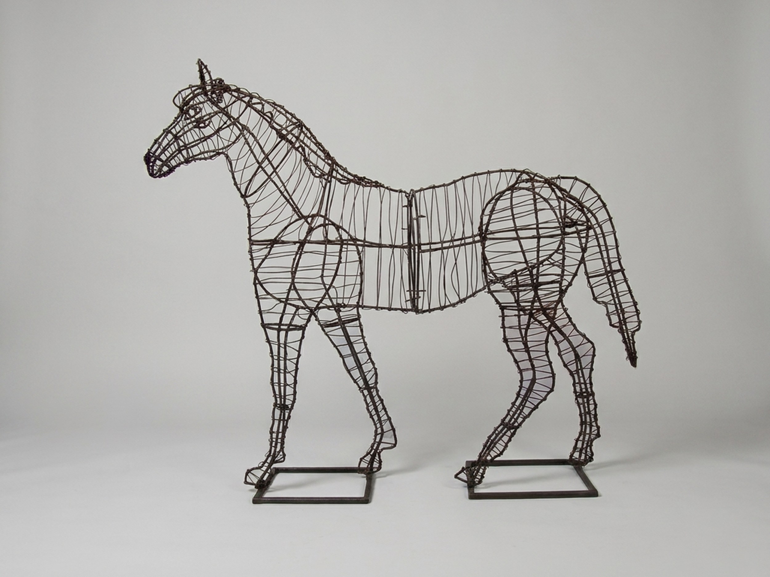 Horse Topiary, Wire frame, 17 in