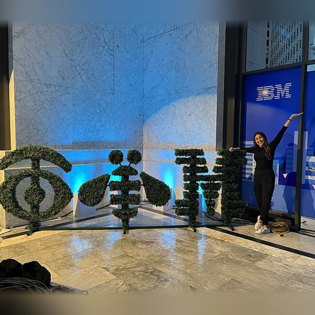 IBM Blue Skies Logo Topiary