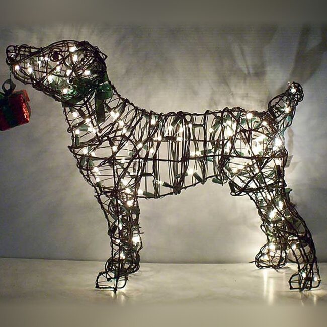 Jack Russell Topiary, 14 in (Lit)