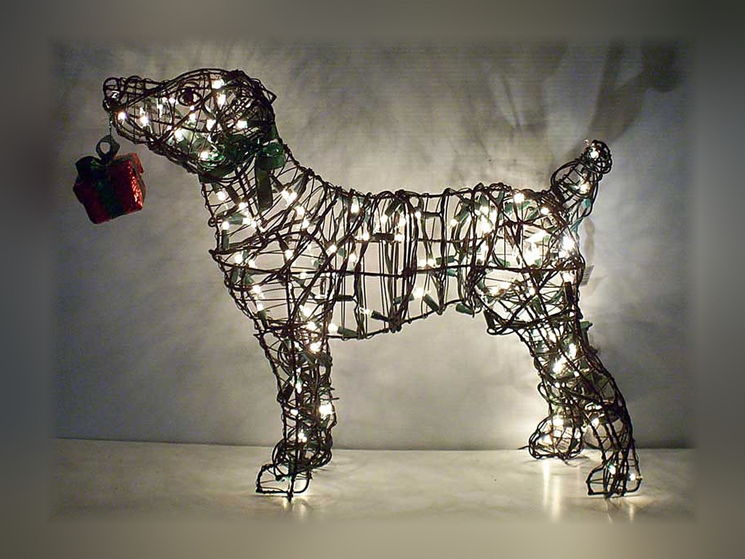 Jack Russell Topiary, Lighted, 14 in Jack Russell Topiary, Lighted, 14 in