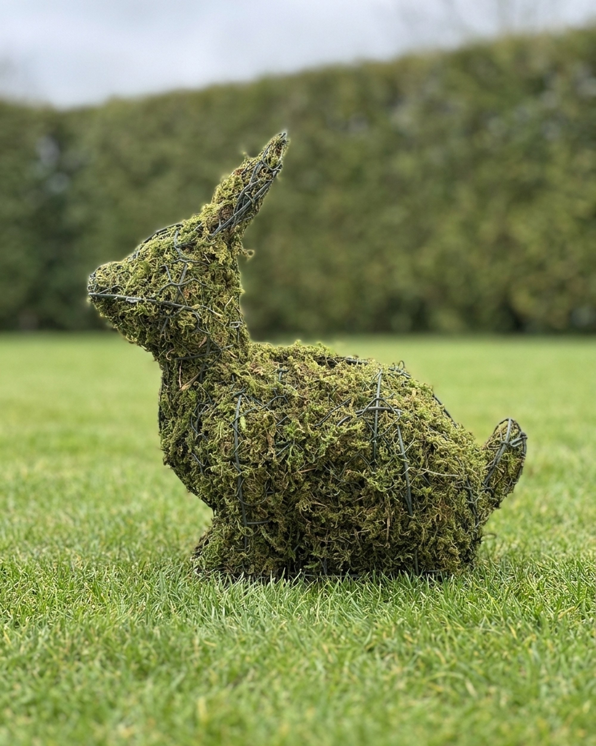 Bunny Topiary, Mossed, 14 in Bunny Topiary, Mossed, 14 in