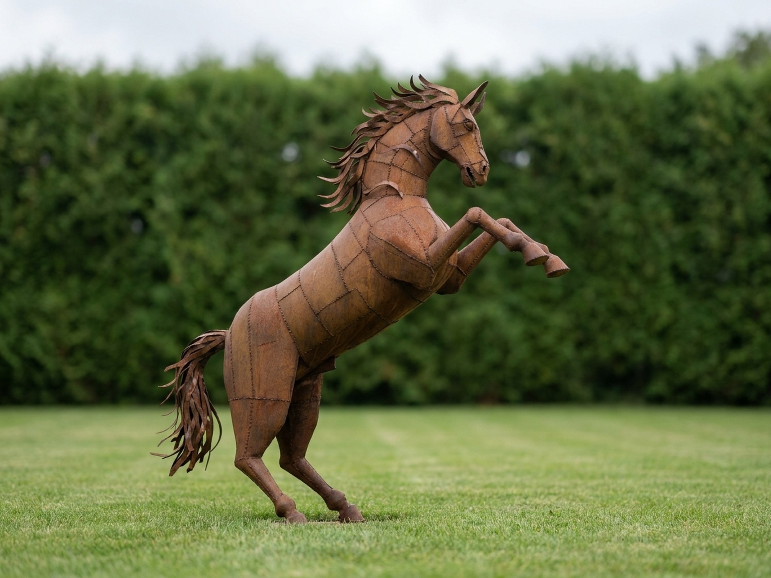 Life-Size Rearing Horse Topiary Life-Size Rearing Horse Topiary