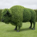 Lifesize Buffalo Topiary Frame
