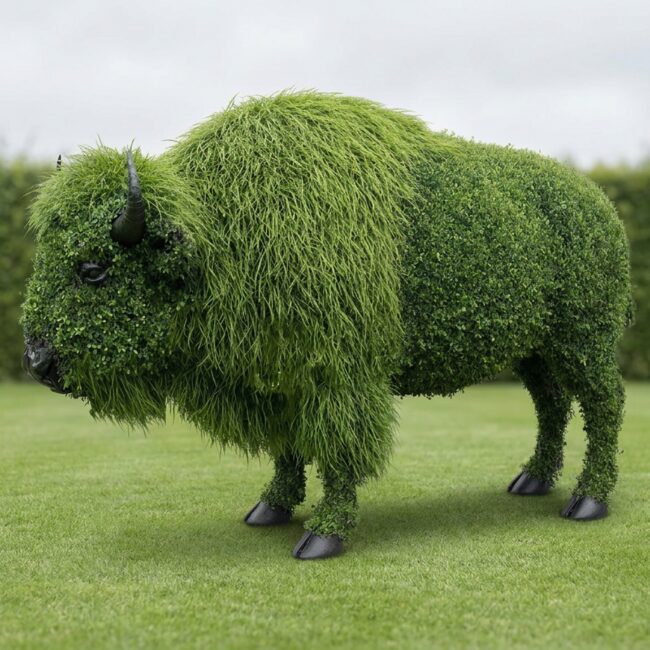 Lifesize Buffalo Topiary Frame