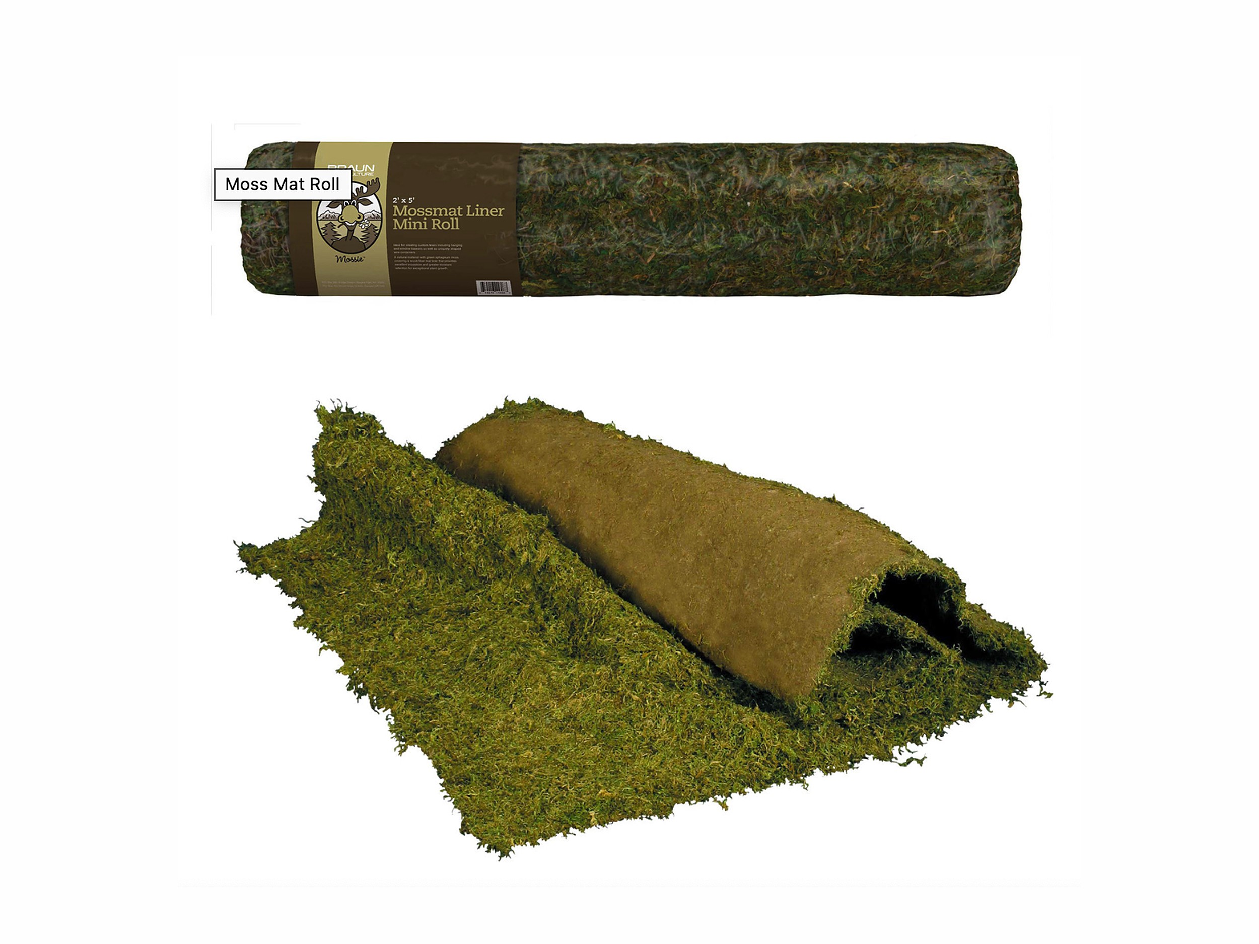 Live Woodland Moss Roll, 2 ft x 5 ft Live Woodland Moss Roll, 2 ft x 5 ft