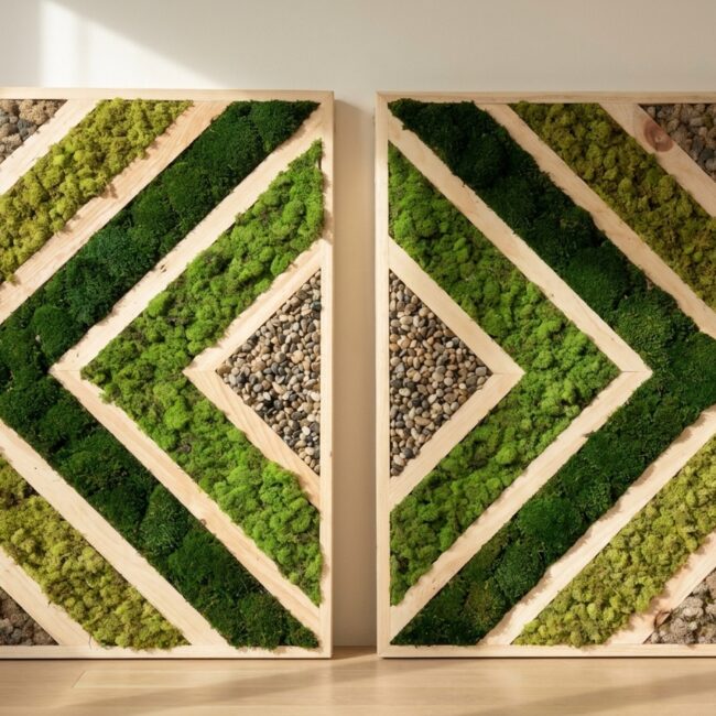 Living Wall Art With Triangles