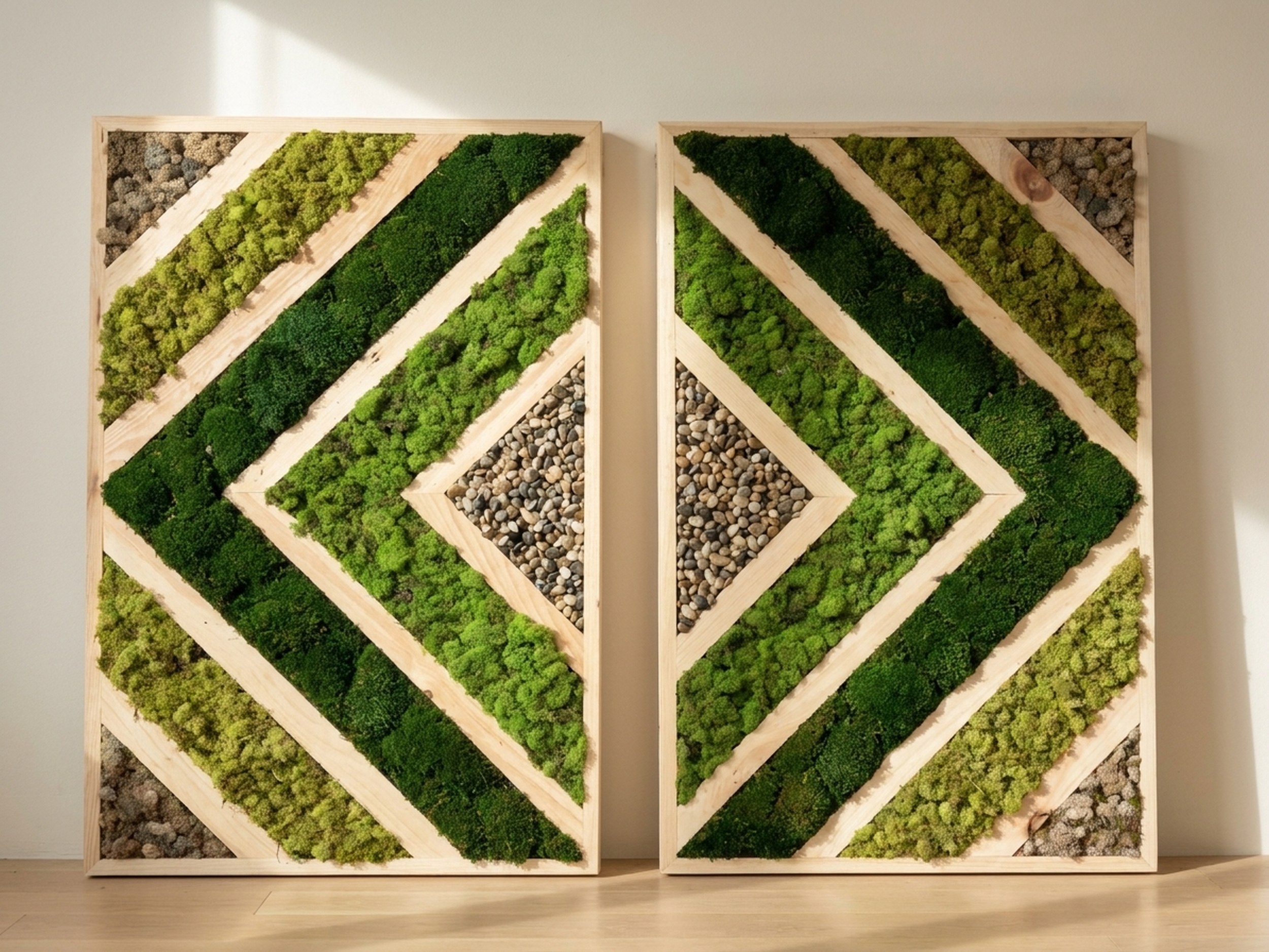 Living Wall Art With Triangles