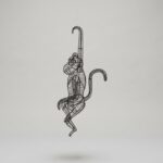 Hanging Monkey Topiary Frame, 26 Inch