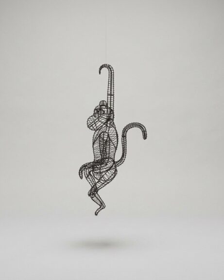 Hanging Monkey Topiary Frame, 26 Inch