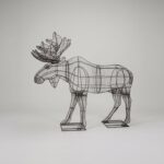 Moose Wire Frame Topiary, 60 Inch