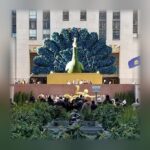 NBC Peacock Topiary, 40 Feet Tall