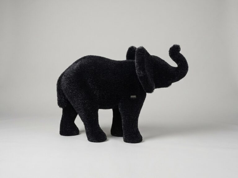 Black Elephant Topiary, 3.77 ft
