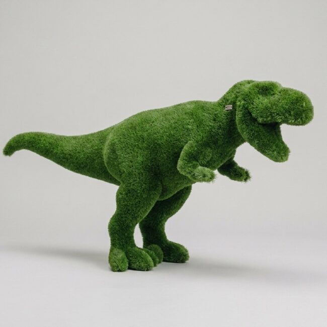 Tyrannosaurus Rex Grass Topiary Sculpture, 4.92 ft