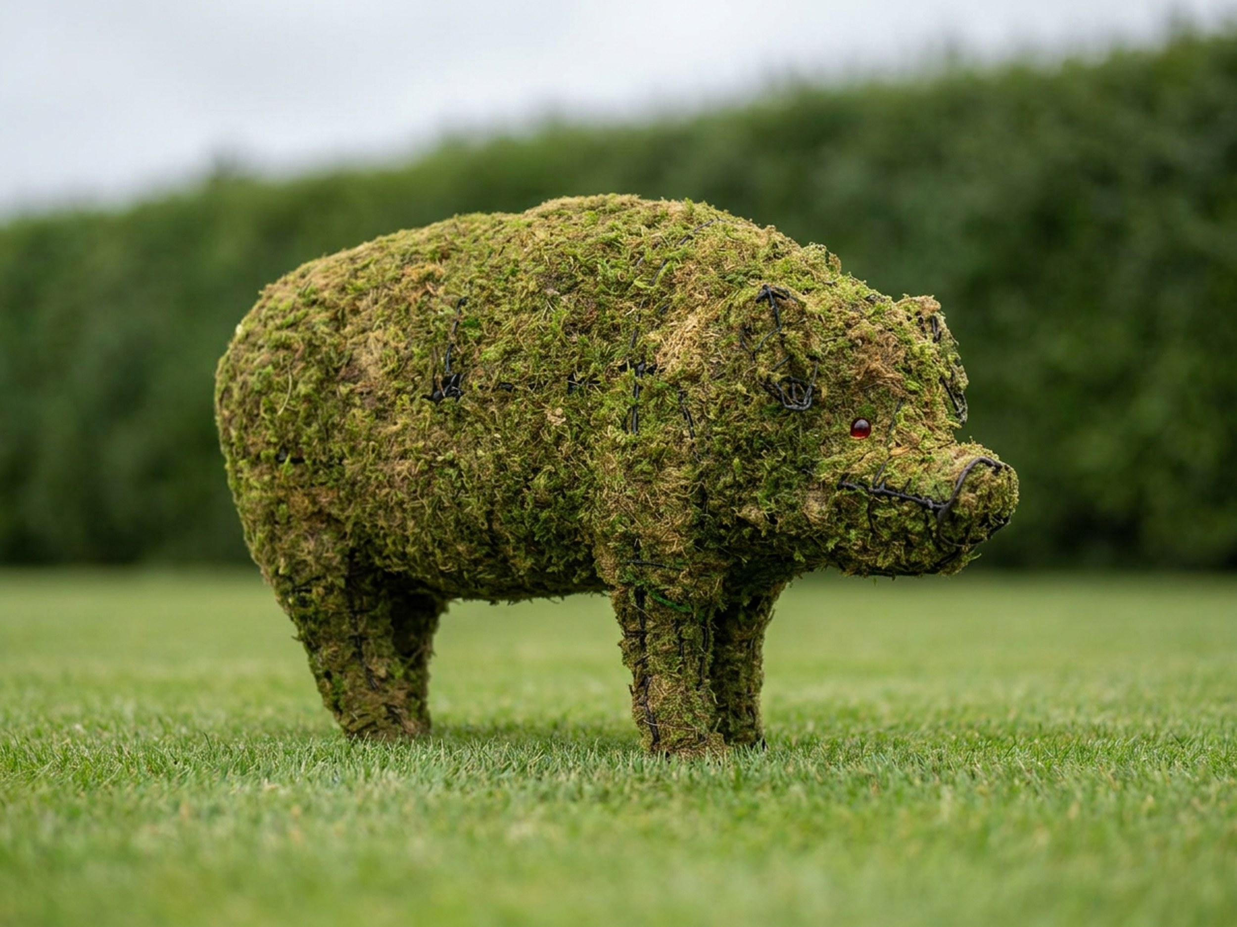 Pig Topiary, Mossed, 12–25 in