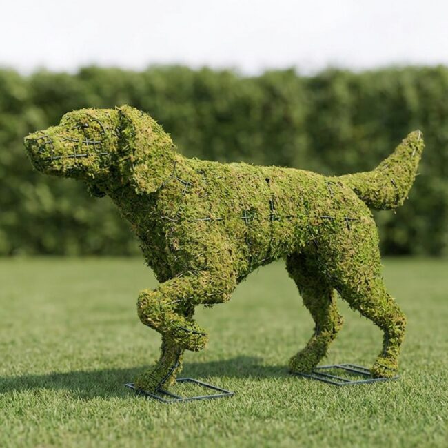 Mossed Pointer Topiary, 32 in