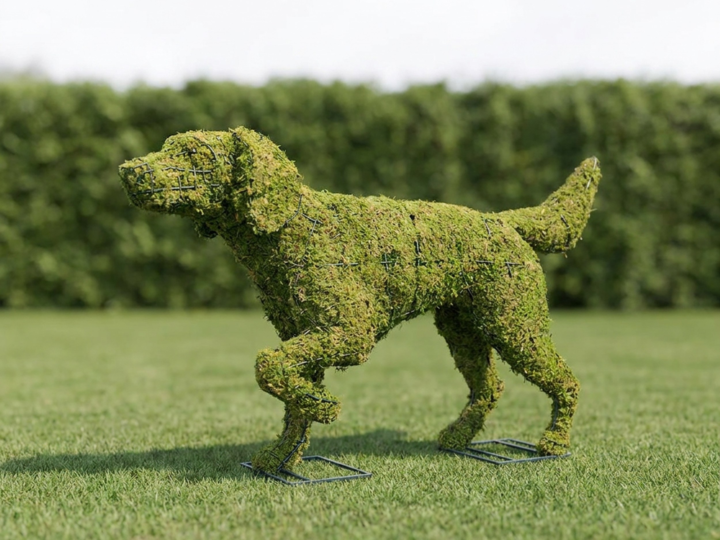 Pointer Topiary, Mossed, 32 in