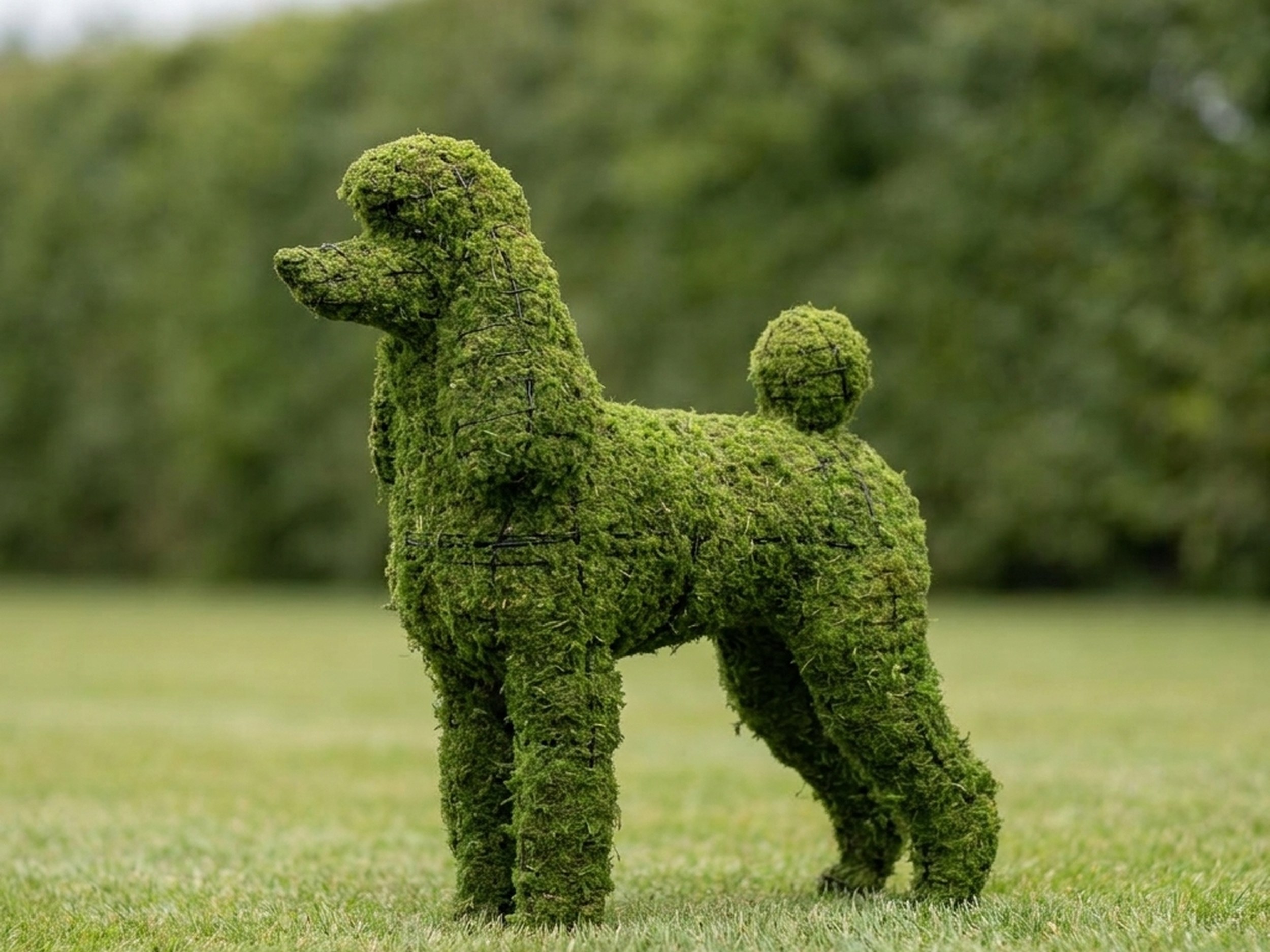 Mossed Poodle Topiary, 17 inch Mossed Poodle Topiary, 17 inch