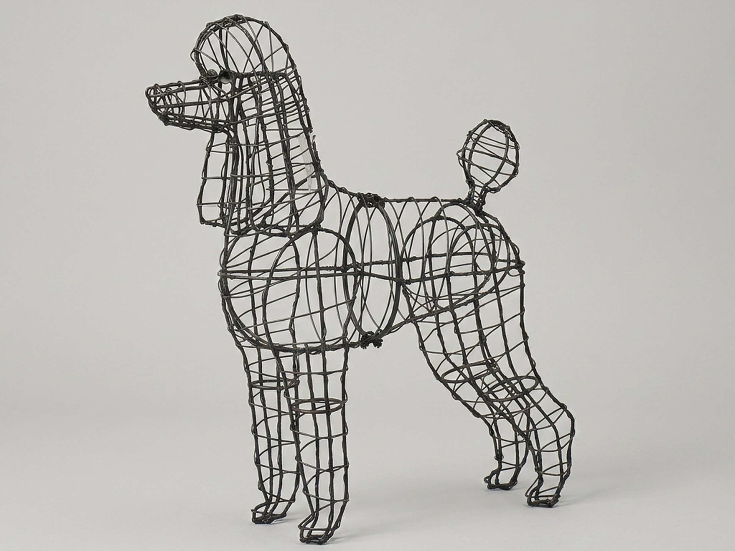 Standard Poodle Topiary, Wire frame, 32 in
