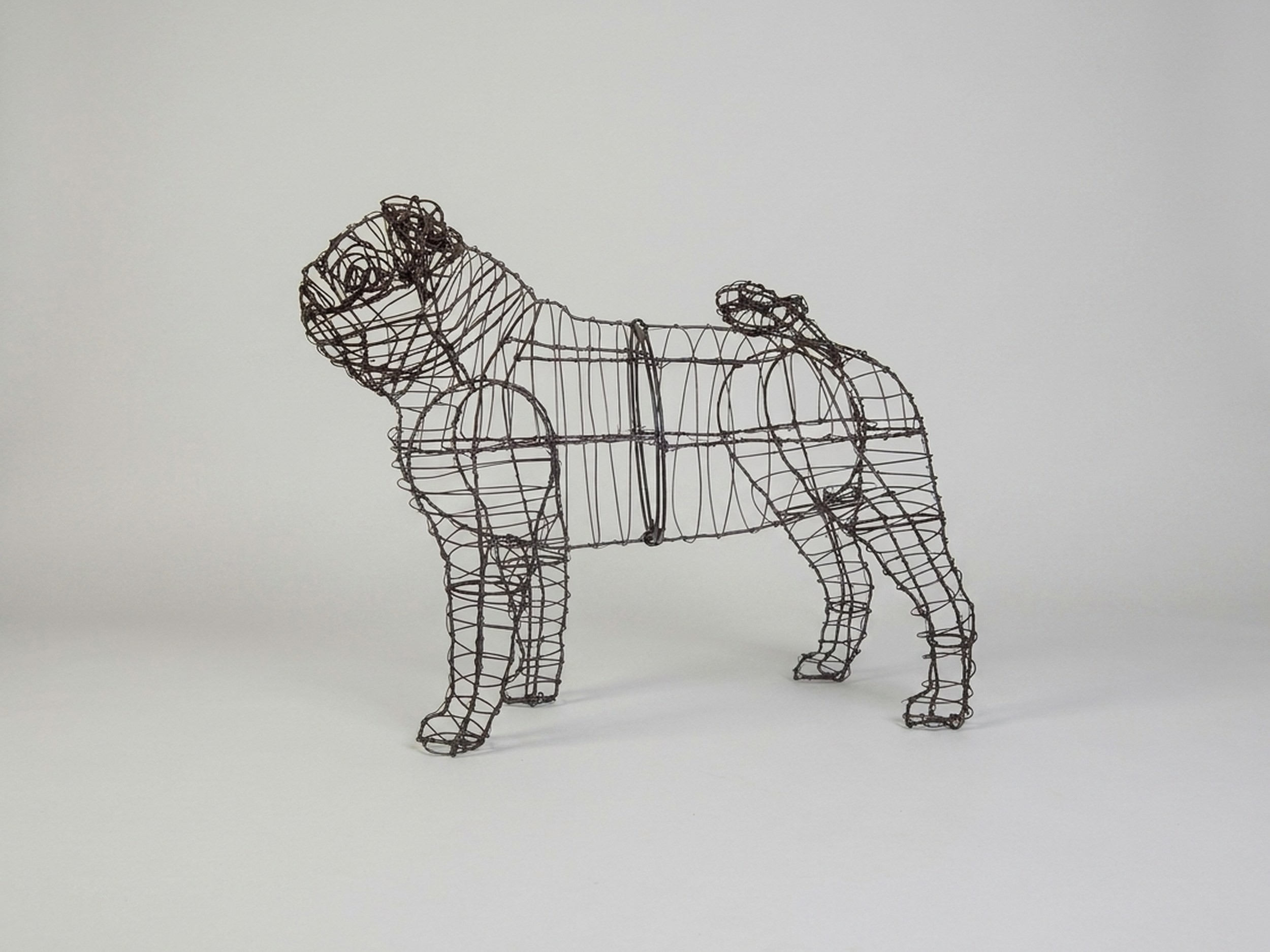 Pug Topiary, Wire frame, 18 in Pug Topiary, Wire frame, 18 in