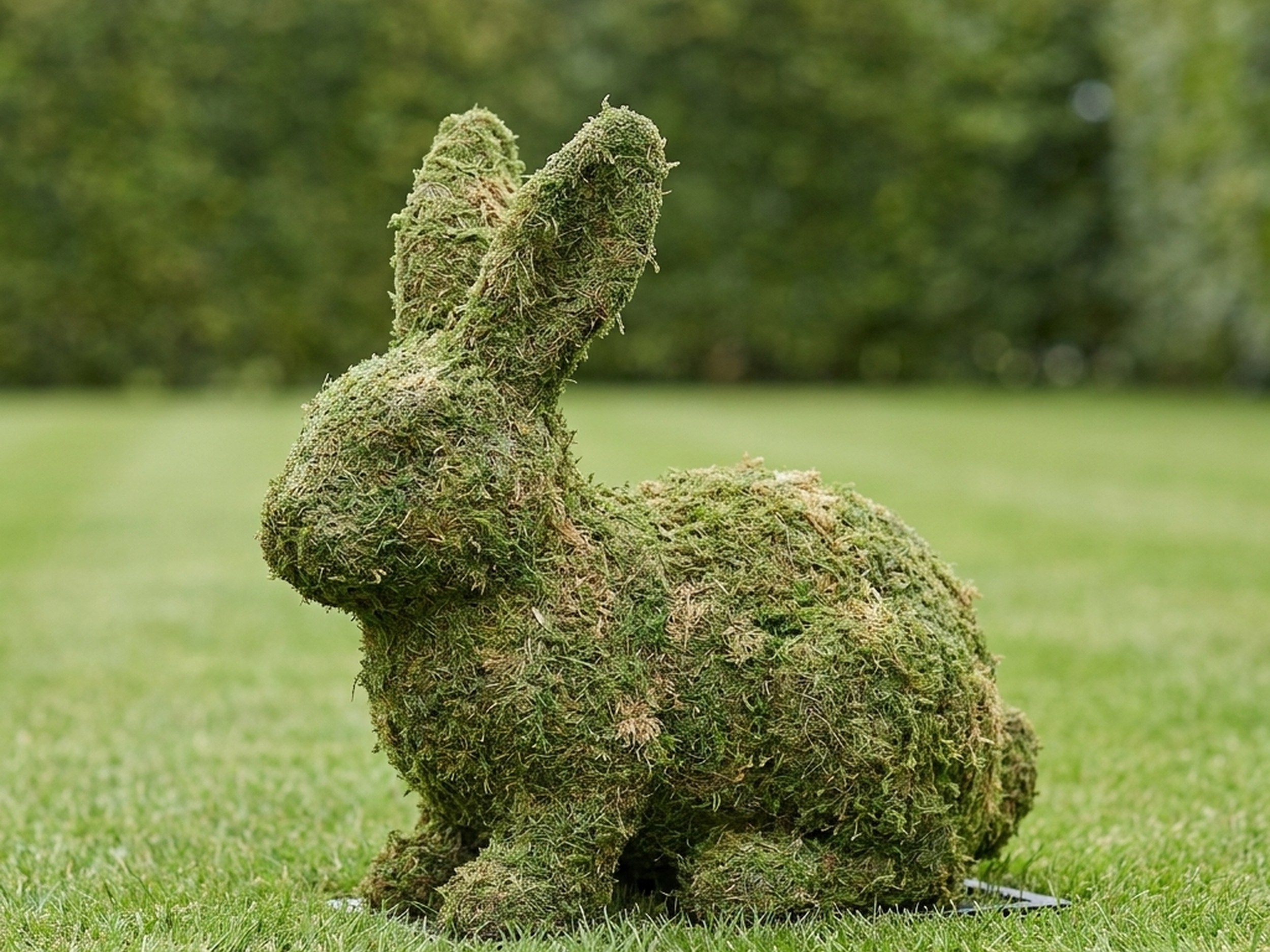 Rabbit And Bunny Topiary, Mossed Rabbit And Bunny Topiary, Mossed