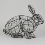 Hopping Rabbit Topiary Frame, 13 Inch