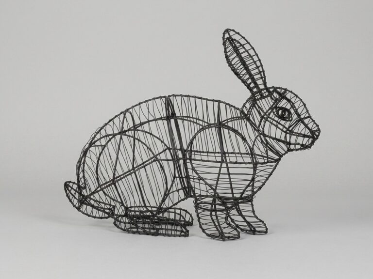 Hopping Rabbit Topiary Frame, 13 Inch