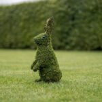 Rabbit Topiary, Sitting Upright, 13 in (Mossed)