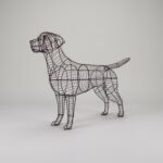 Labrador Retriever Wire Frame Topiary, 30 Inch