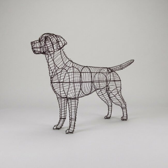 Labrador Retriever Wire Frame Topiary, 30 Inch