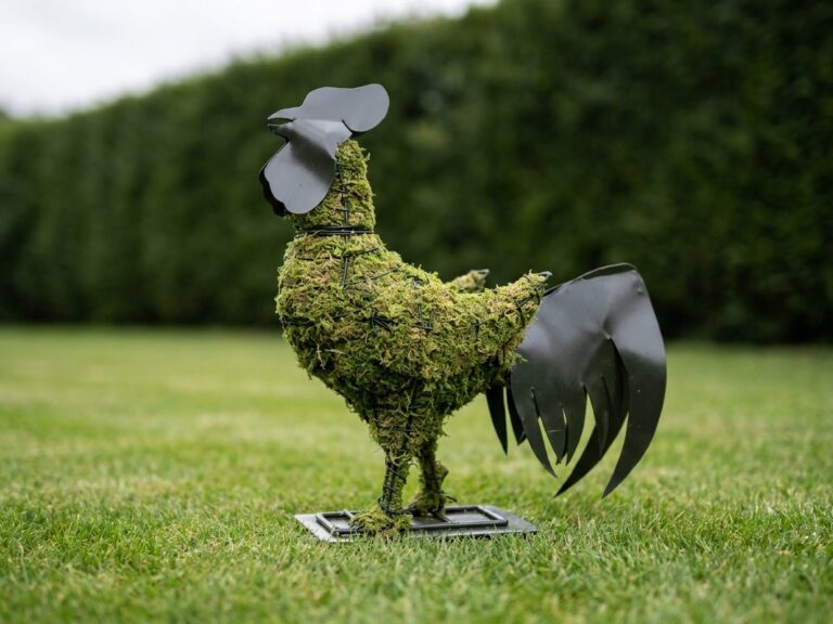 Rooster Topiary, 28 Inch (Mossed)