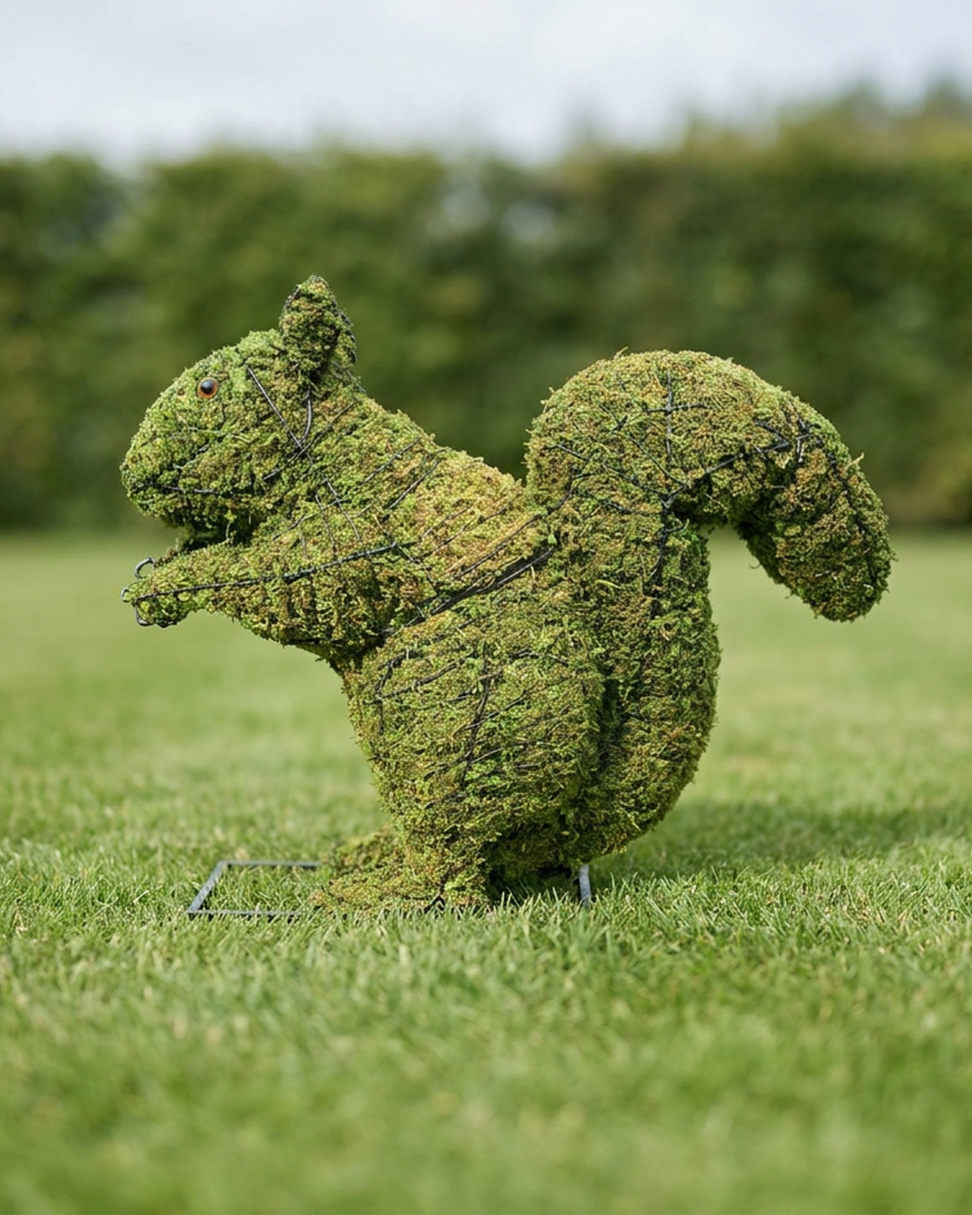 Squirrel Topiary, Mossed, 12 in