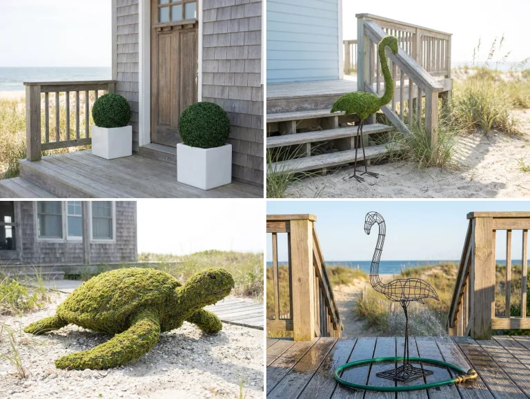 Coastal Topiary: Metal Finishes and Salt Air Care