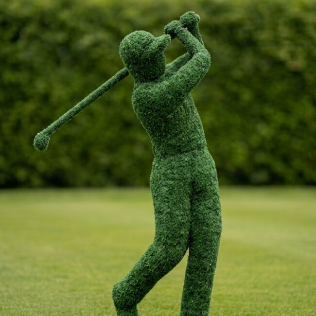 Topiary Golfer, Moss Covered