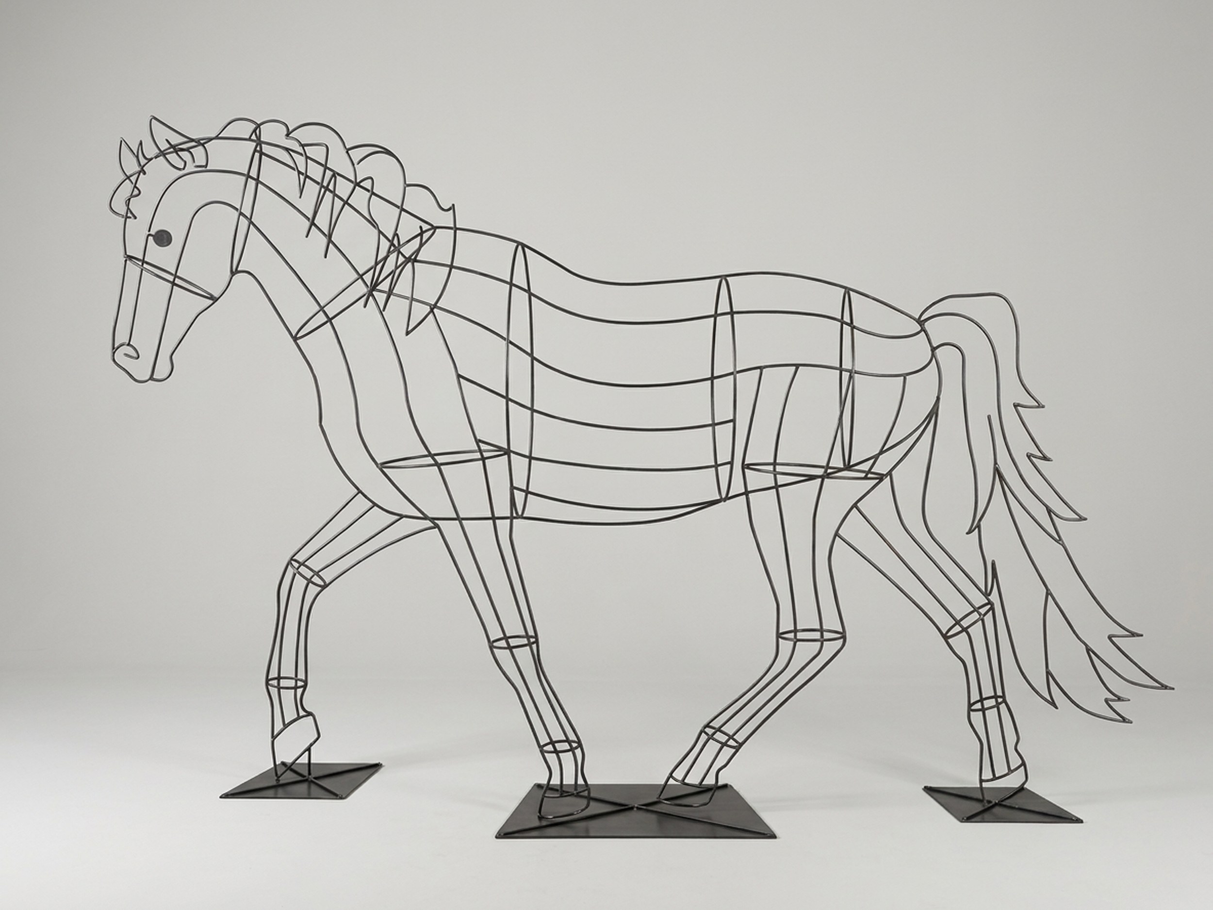 Horse Topiary, Wire frame Horse Topiary, Wire frame