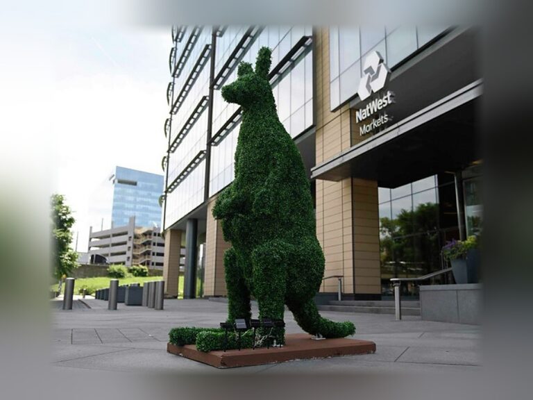 14 Foot Topiary Kangaroo & Baby Kangaroo in Carry
