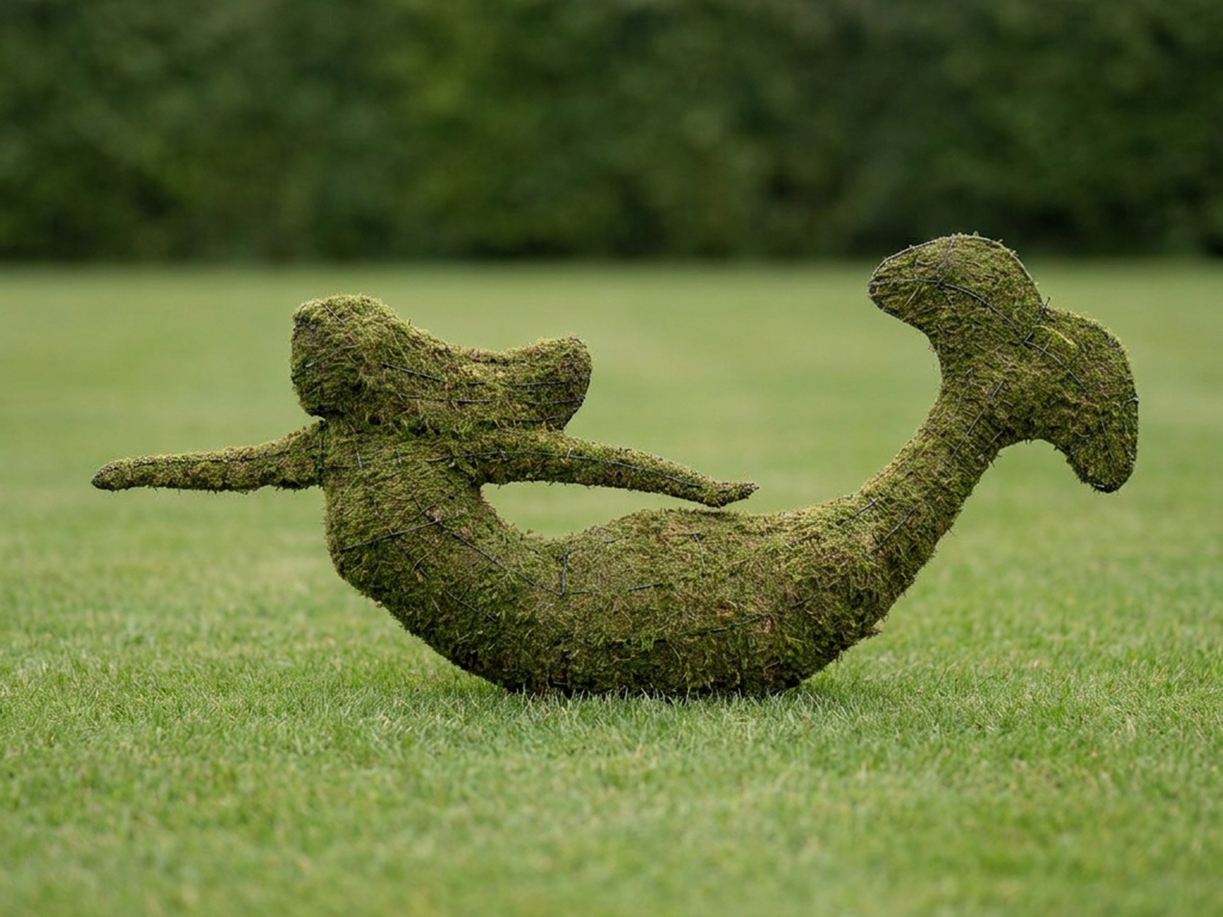 Swimming Mermaid - Topiary, Mossed Swimming Mermaid - Topiary, Mossed