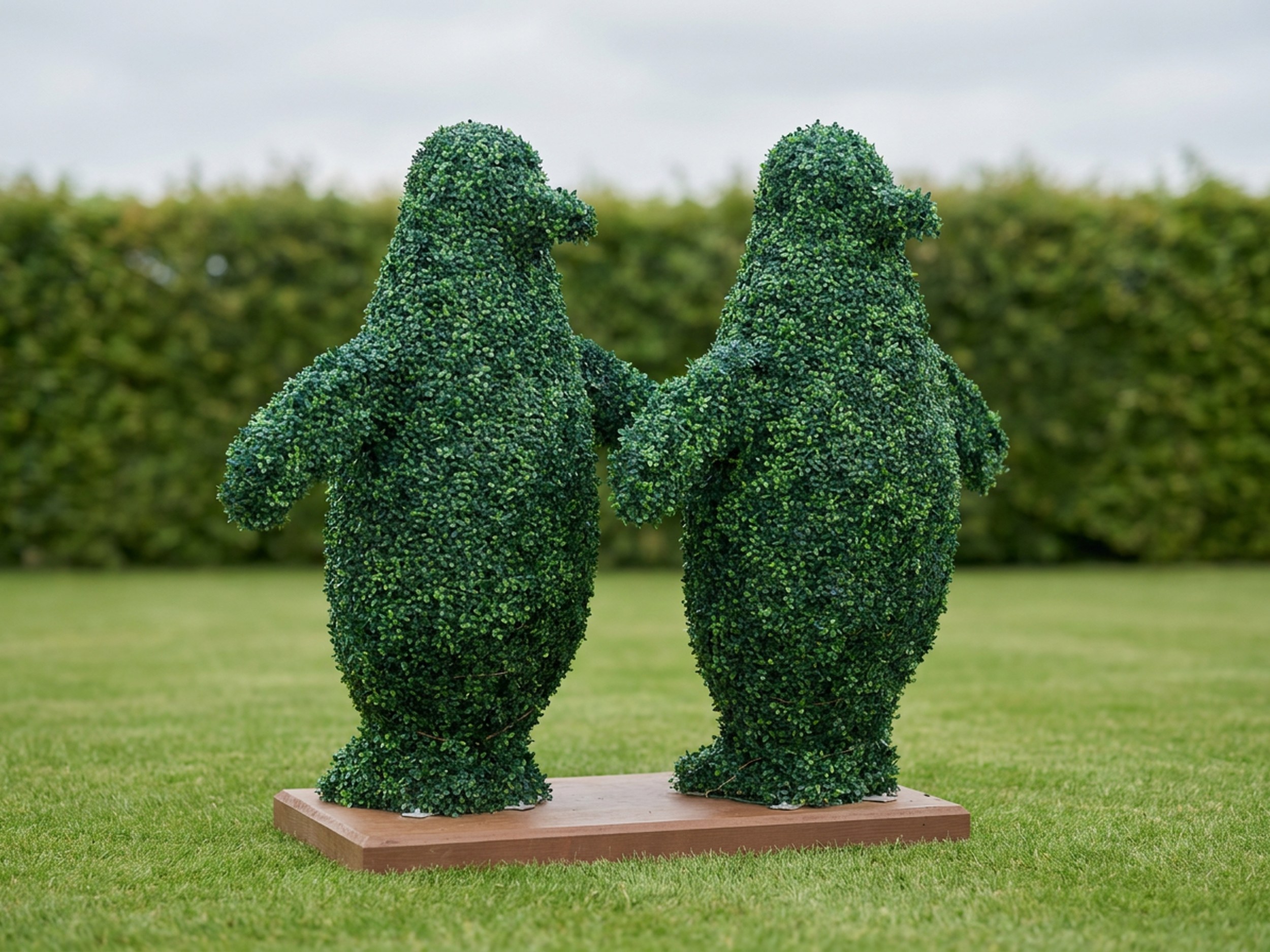 Pair of Topiary Penguins, 4-Foot, Outdoor Boxwoods