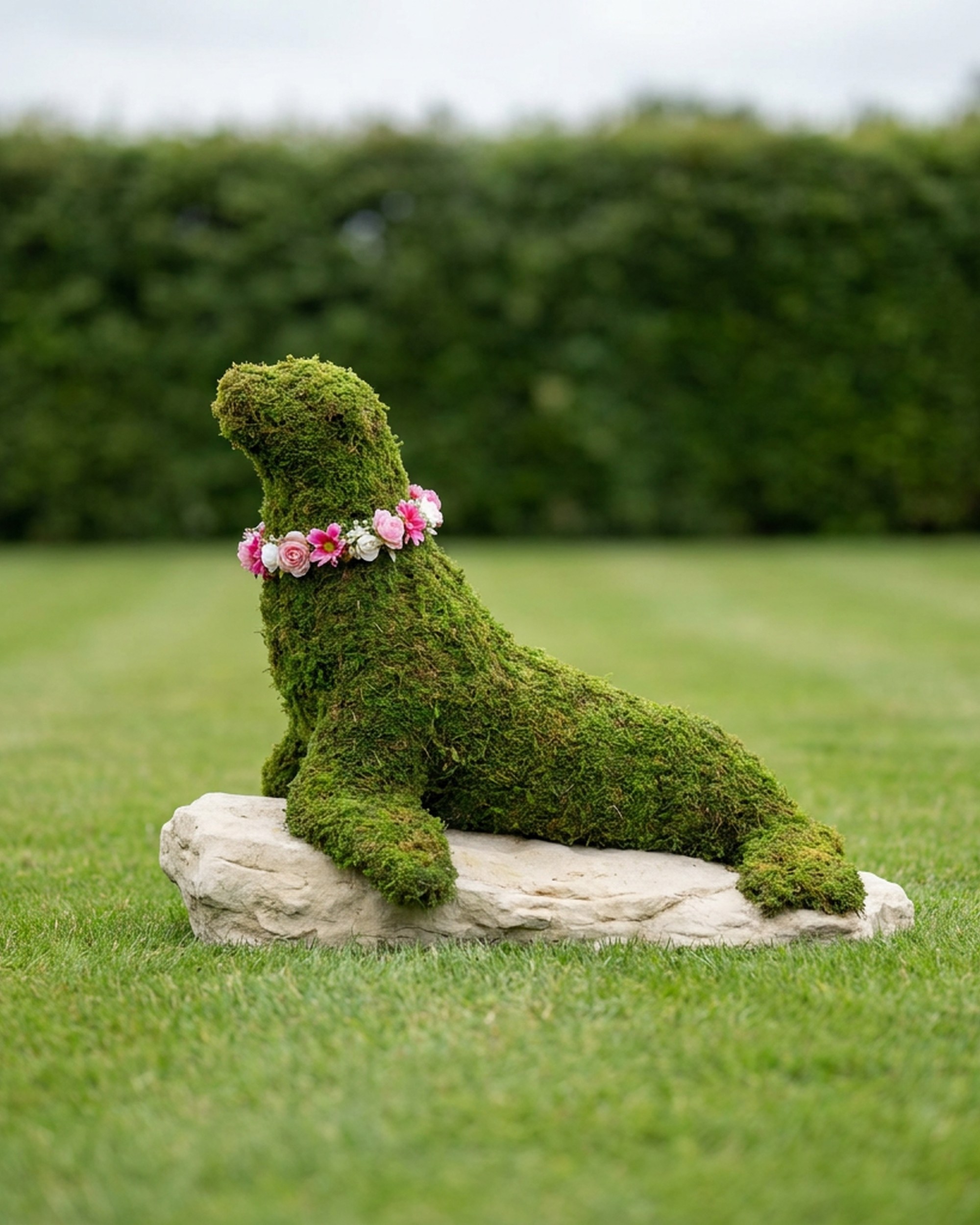 Seal Topiary, Mossed Seal Topiary, Mossed