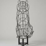 Tiger Topiary, Lifesize Sitting Wire Frame, Made to Order