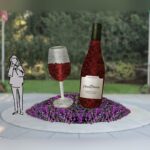 Topiary Wine Glass and Bottles