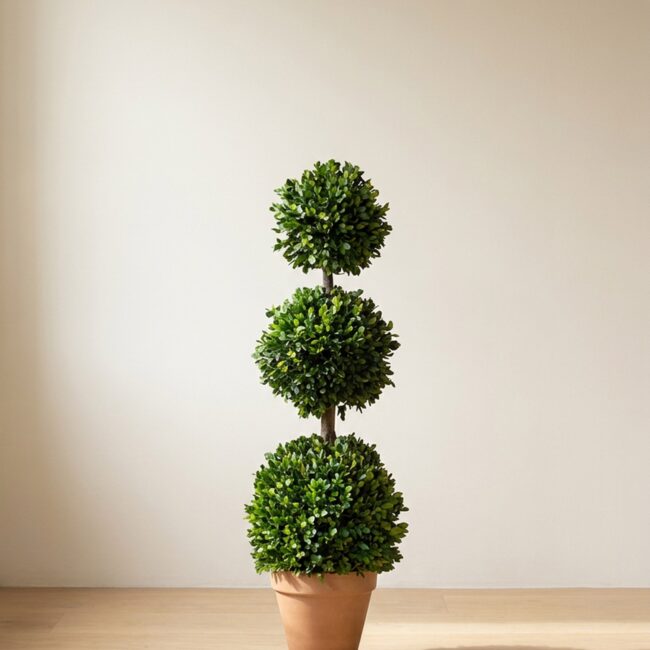 Triple Ball Boxwood Topiary, 40 in