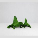 Two Dinosaur Turf Topiaries, 8.03 ft