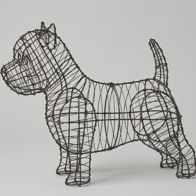 Westie Dog Wire Frame Topiary, 14 inch
