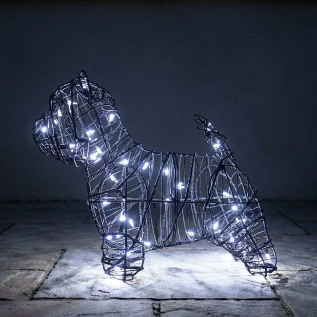 Westie Topiary, 14 in (Lit)
