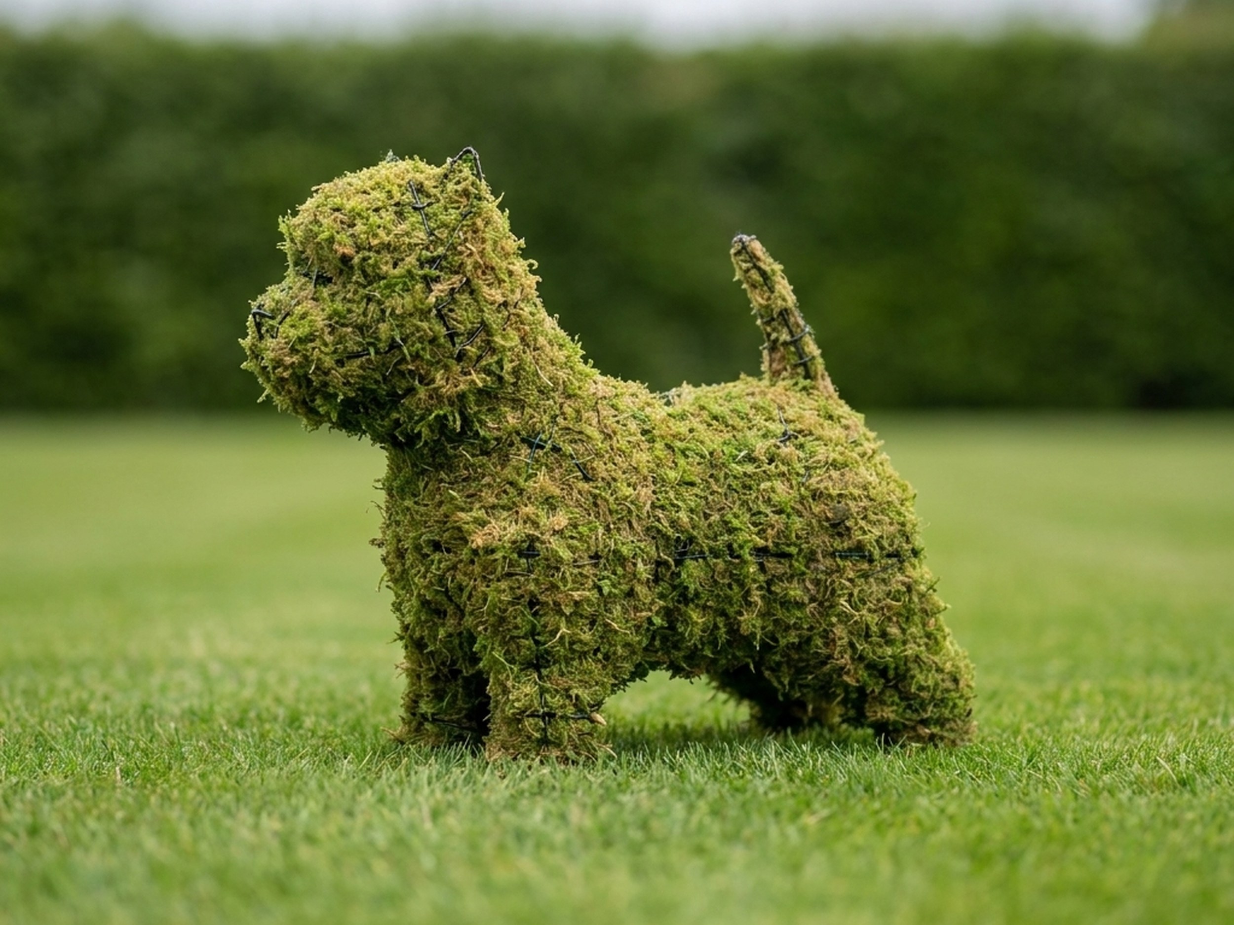 14-Inch Mossed Westie Topiary 14-Inch Mossed Westie Topiary