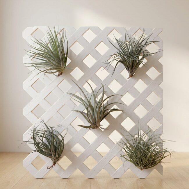 White Lattice Air Plant Display, 18 x 16 in.