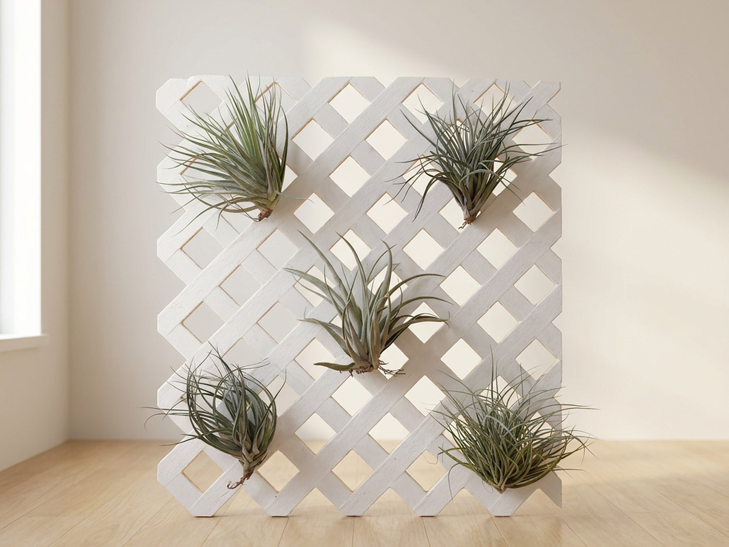 White Lattice Air Plant Display, 18 x 16 in.