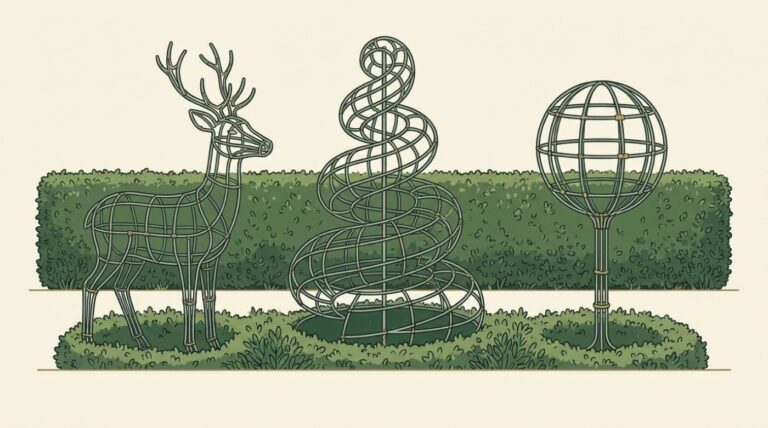 Wire Topiary Frames in Landscape Design