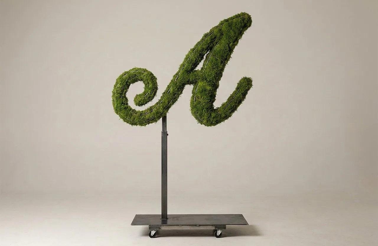 Monogram Letter A Topiary Frame, 72–90 in Monogram Letter A Topiary Frame, 72–90 in