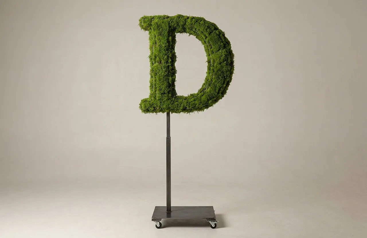 Monogram Letter D Topiary Frame, 72–90 in Monogram Letter D Topiary Frame, 72–90 in